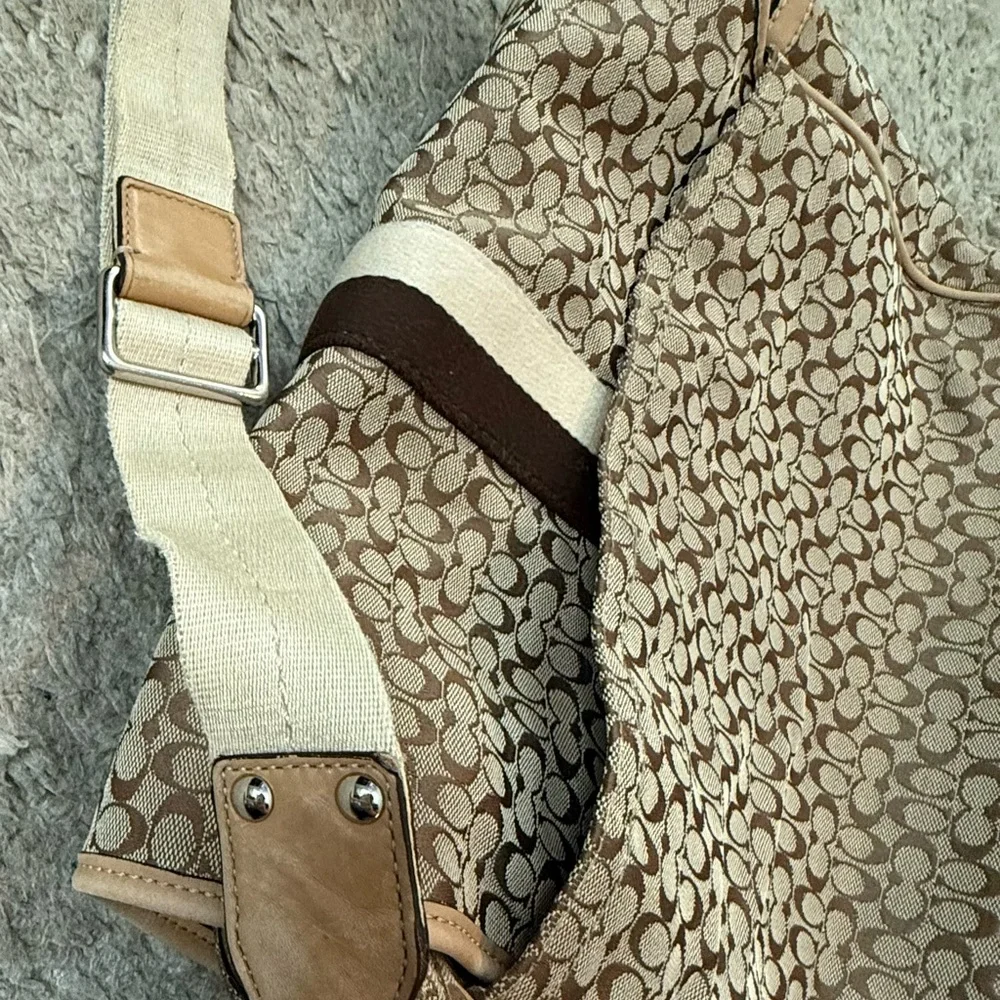 Coach Signature Voyager Messenger Bag No J0968-F70183 Tan, Beige, & Brown - Picture 8 of 16